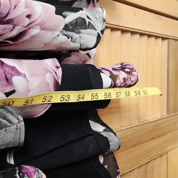 Ashley Stewart Plus Size Maxi Chiffon Floral Hi-Lo Hem Dress - Picture 13 of 16